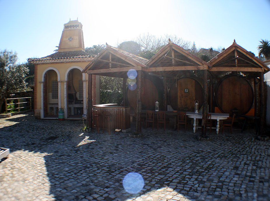 Grillanlage mit überdachtem Essbereich