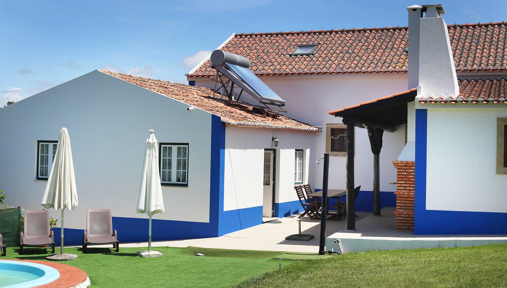 villa, private garden and pool