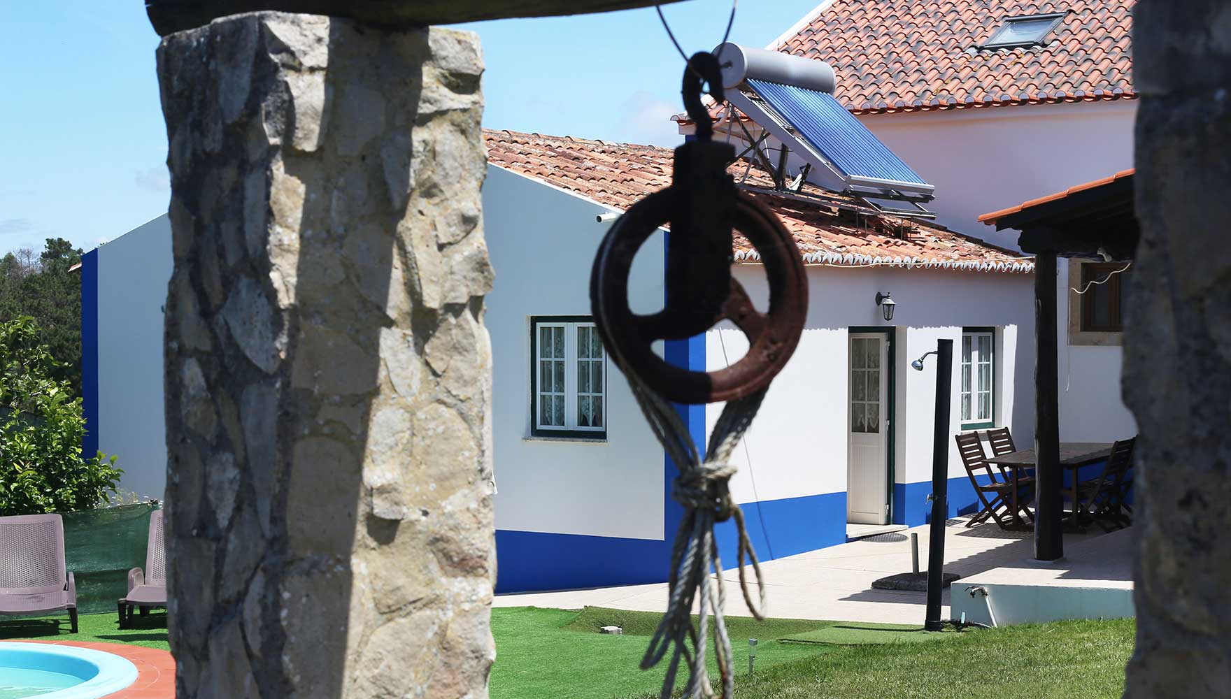 villa, private garden and pool